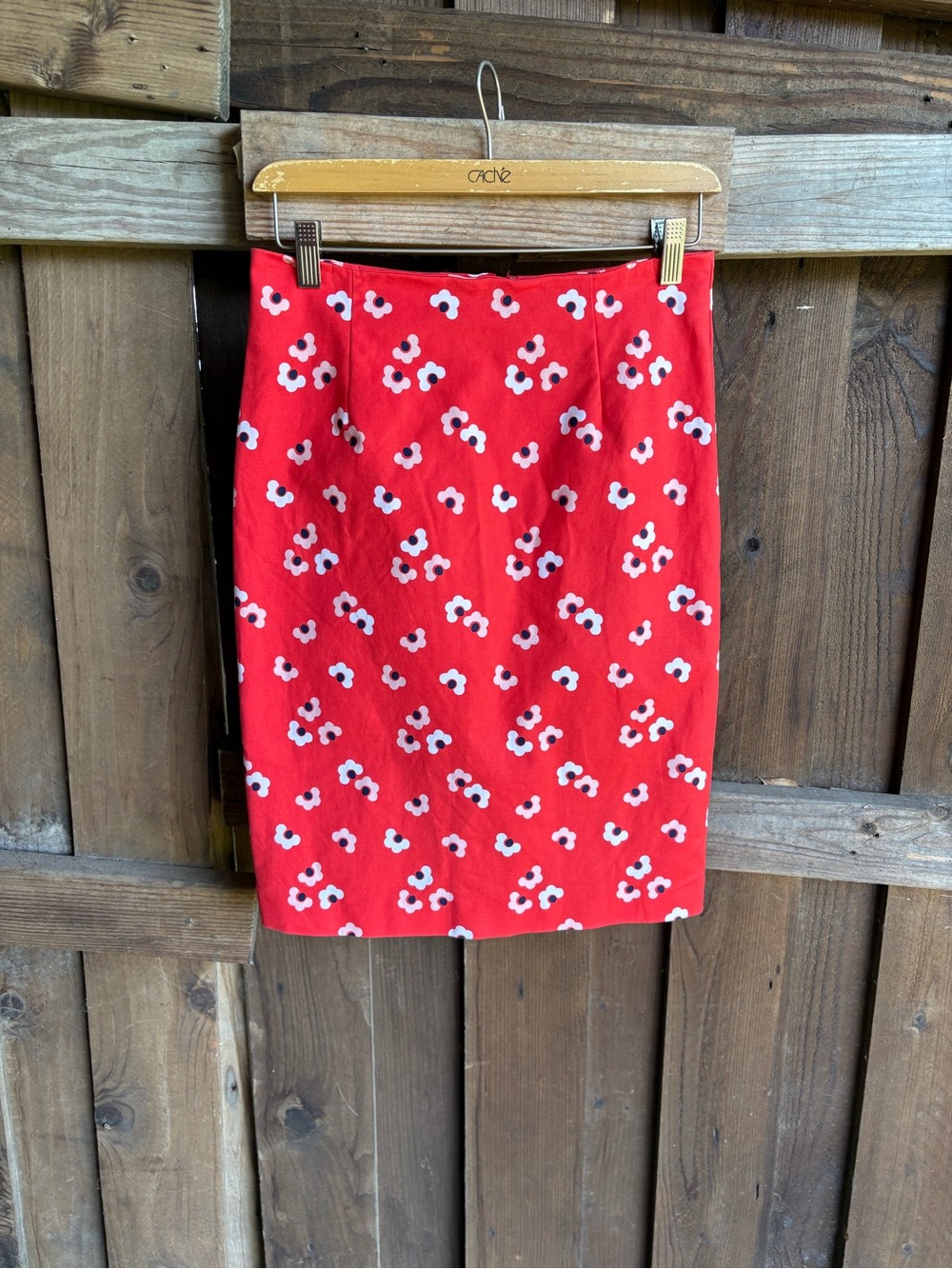 Boden Coral Floral Twee Pencil Skirt